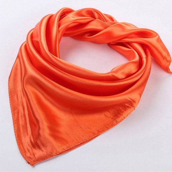 Orange Silk Scarf Etsy