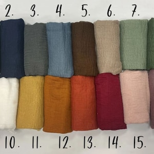 Cotton Blend Fringed Scarves/Soft Cotton Square Head Scarf Wrap/Cotton Hair Scarf/Solid Color Bandanas/Lightweight Gauze Bandana/3 for 29 PickAll16 (30%off)