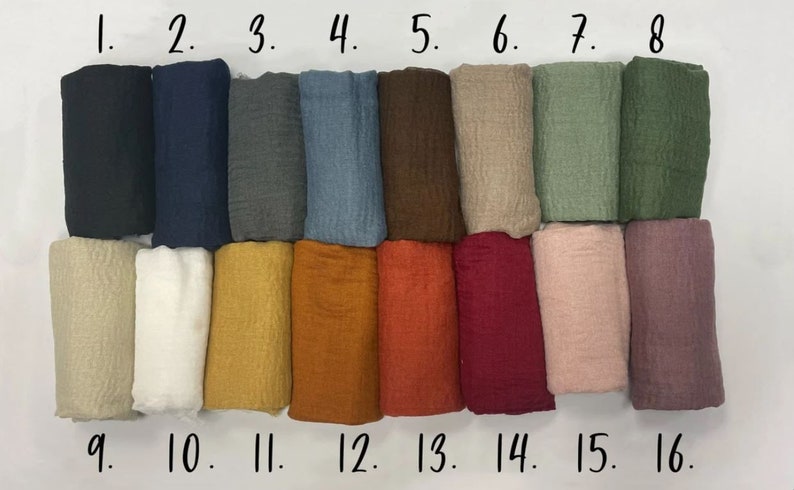 Cotton Blend Fringed Scarves/Soft Cotton Square Head Scarf Wrap/Cotton Hair Scarf/Solid Color Bandanas/Lightweight Gauze Bandana/3 for 29 PickAll16 (30%off)