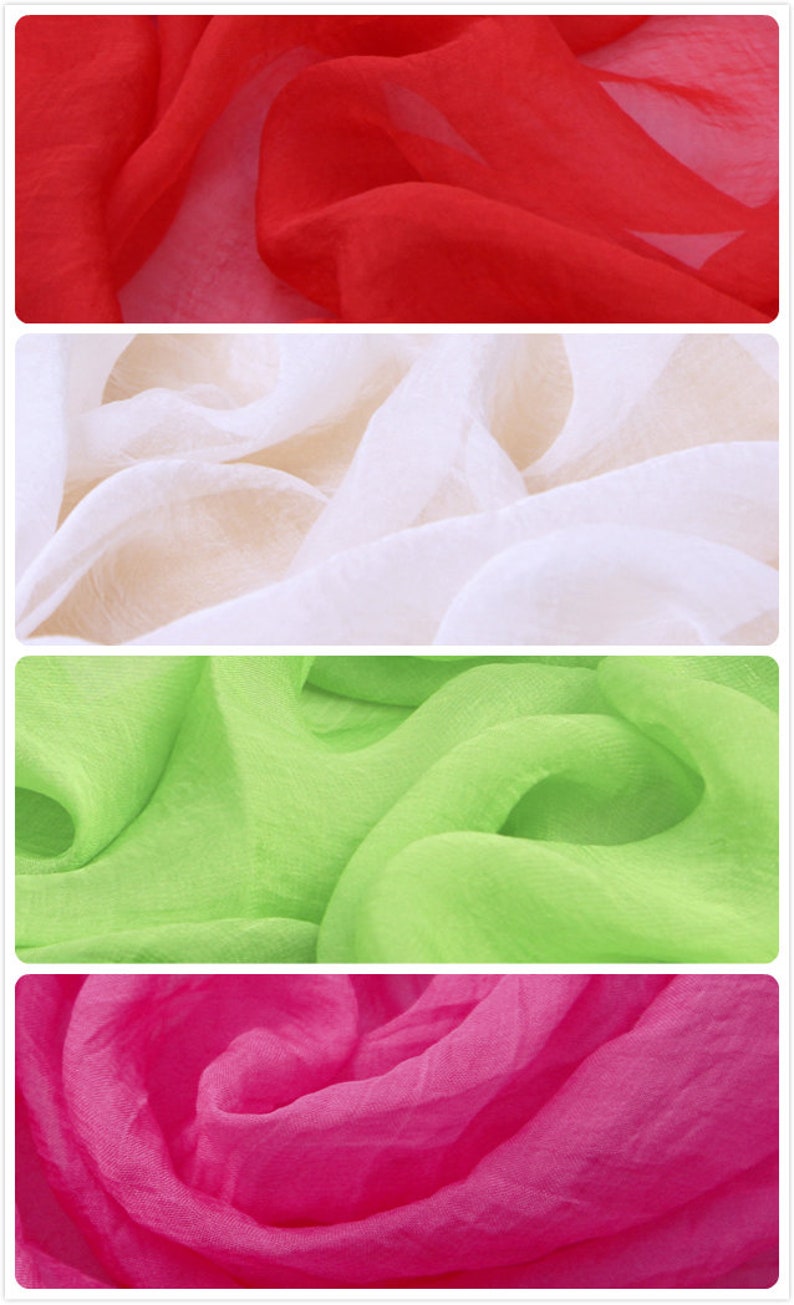 Pick 12 Colors/Chiffon Blend Long Scarf/Solid Color Chiffon Scarf/Chiffon Hair Scarf/Head Wrap/Short Beach Sarong/Shawl/3 for 29.9 image 6