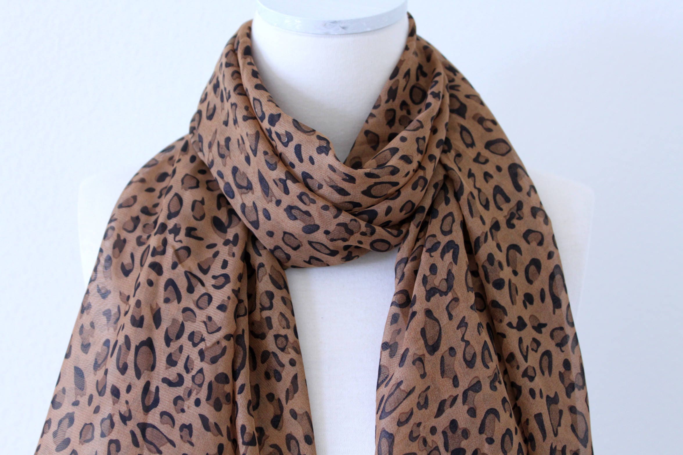 leopard print hat scarf and gloves set