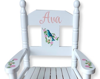 Personalised, Hand-painted Children's Rocking Chair - artwork of your choice - FREE DELIVERY