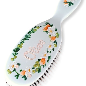 MASON PEARSON Hairbrush - Hand Painted Birth Month flower - MAY - Lily