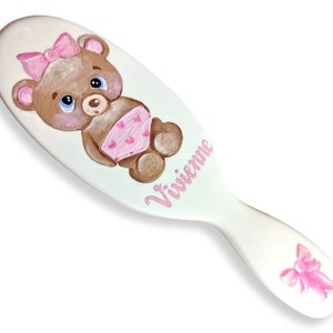 MASON PEARSON Hand Painted Hairbrush - Any Hand painted Teddy Bear Artwork