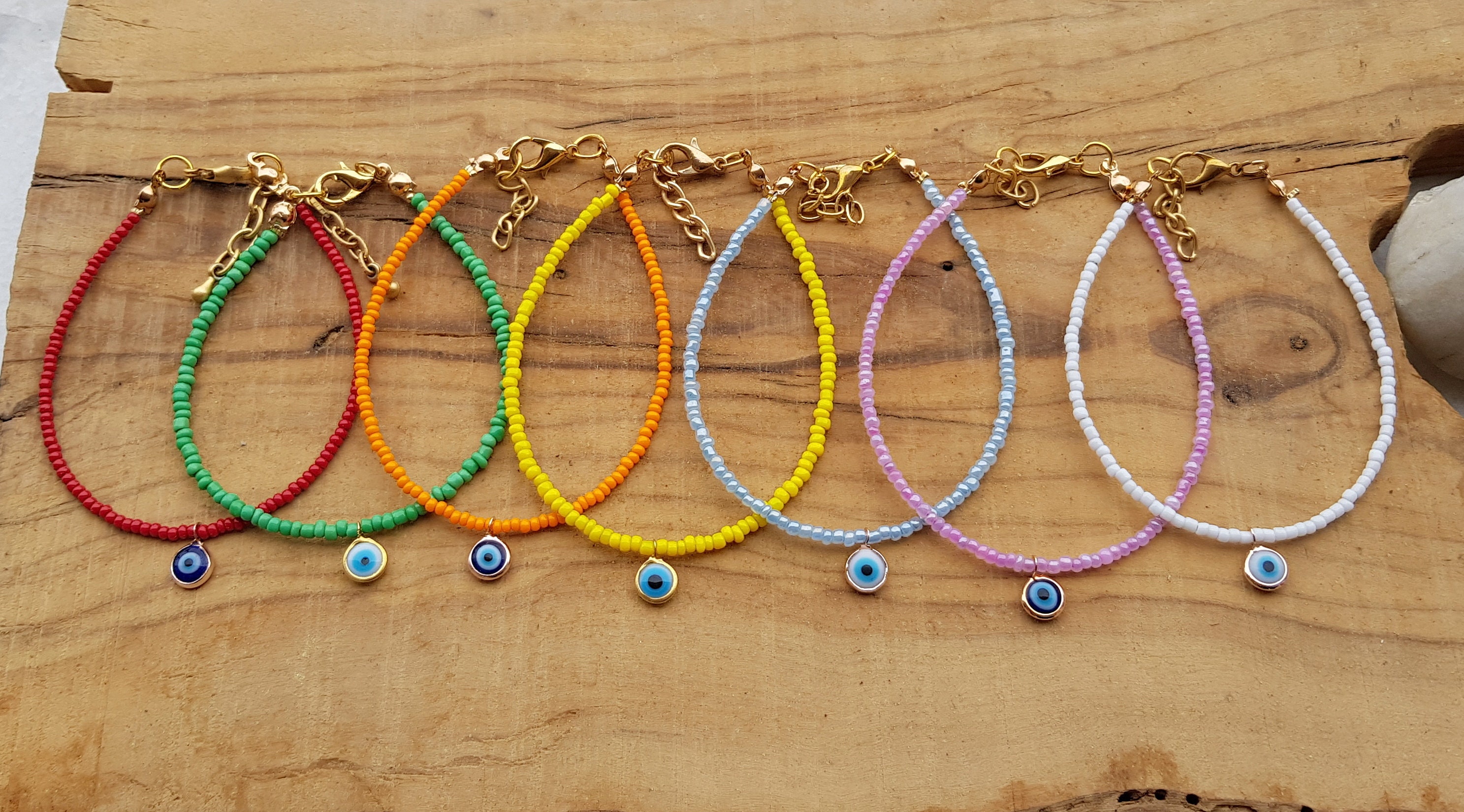 Evil Eye Anklets Beaded Anklets Girls Ankle Bracelet Kids Etsy