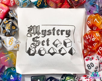 Premium Mystery Dice Set | Random & Blind | Complete Matching Set | Hundreds of Options | DnD Dice Set