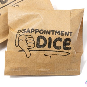 The Disappointment Set 2.0 | RPG Set of 7 Unmatched Dice | Each Die Is "Unique" | Joke Gift for People You Dont Really Like