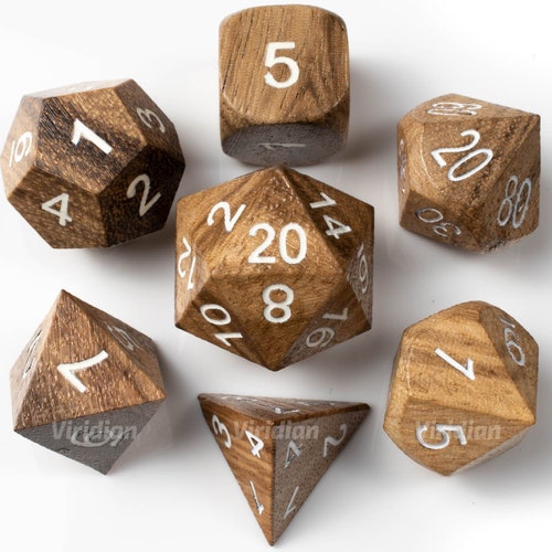Lucky Dnd Dice Set Clear Green and Gold Dungeons and Dragons Etsy