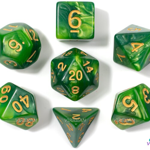 Lime Extract Green Transparent Acrylic Dice Set 7 Etsy
