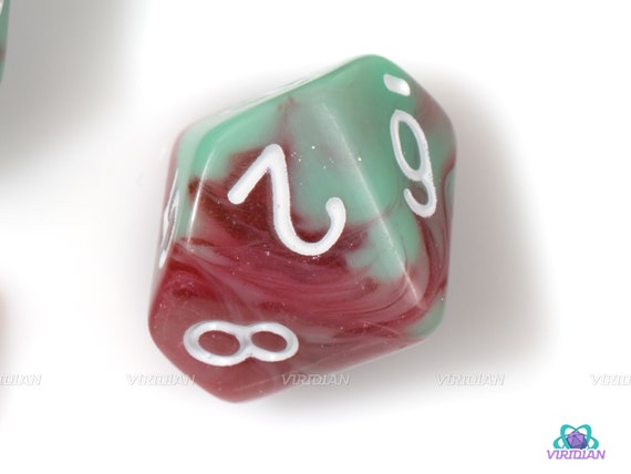 Watermelon Smoothie Pink with Mint Green Glitter Dice dnd Watermelon Smoothie Pink with Mint Green Glitter Dice dnd