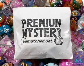 Premium Mystery Unmatched/Mixed Set of (7) Dice | Each Die Is Unique | TTRPG Dice Set