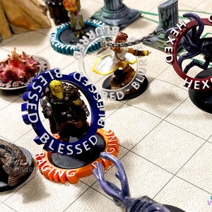 Viridian Condition Rings 72 Status Effect Markers w/ 45 Unique Conditions Dungeons and Dragons DnD As Seen On Critical Role image 9