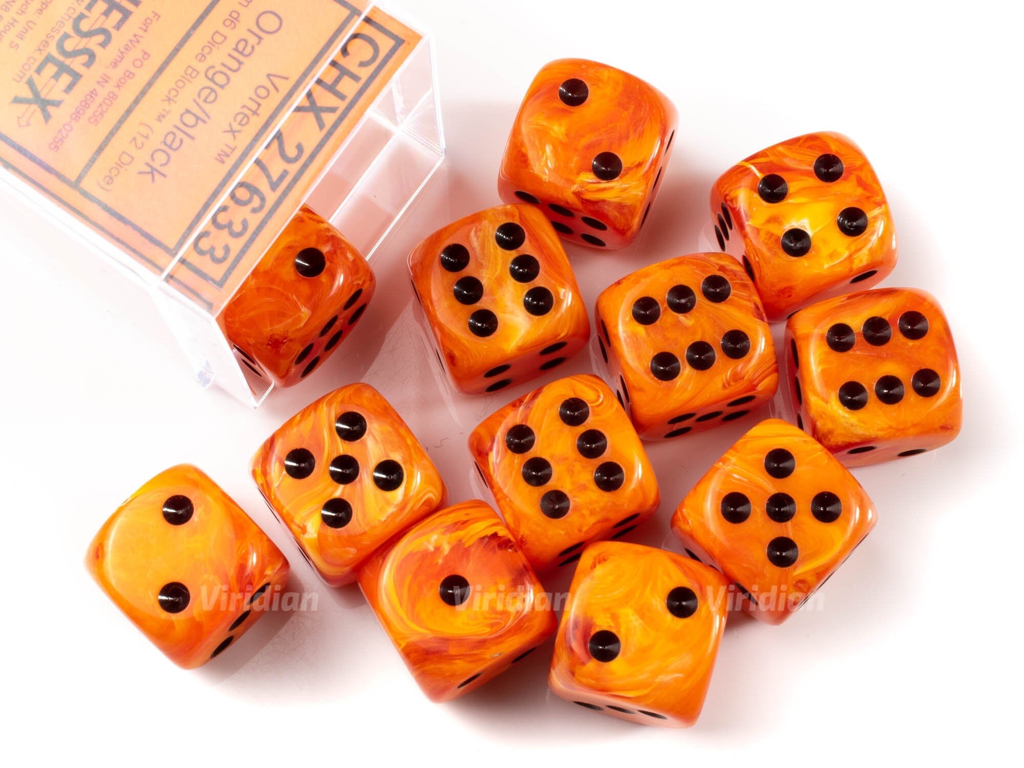NEW 5 Mixed Color Lot of Red Orange Green Blue Yellow Gaming Dice Set 16mm D6 