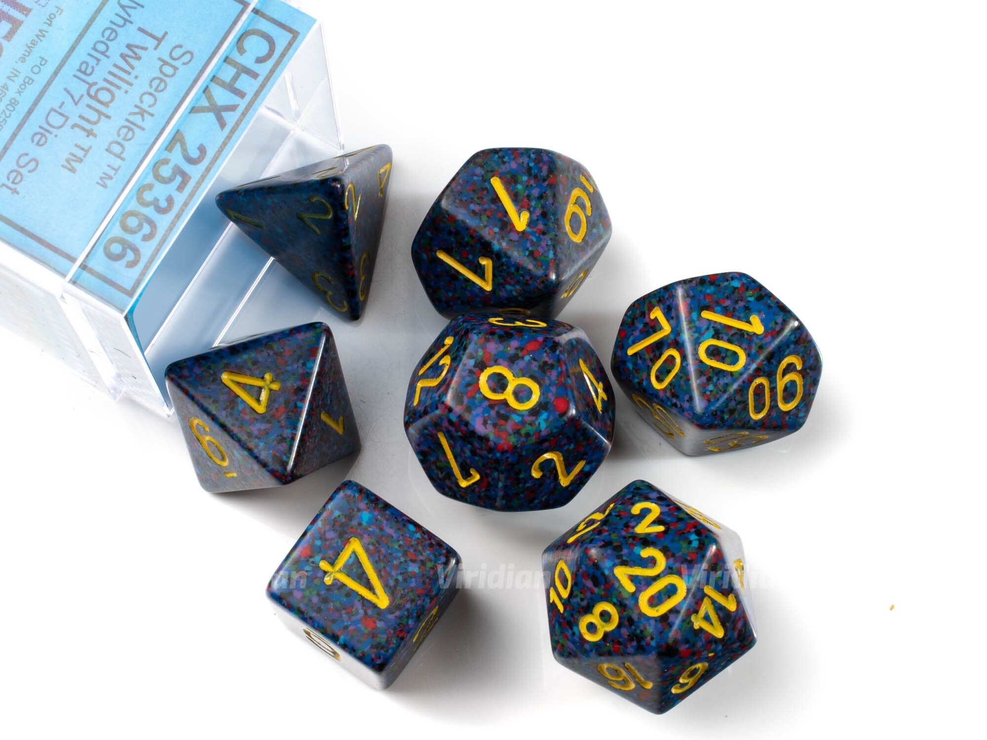 Chessex 7 Set Polyhedral Dice Speckled Twilight CHX25366 in Stock for sale online 