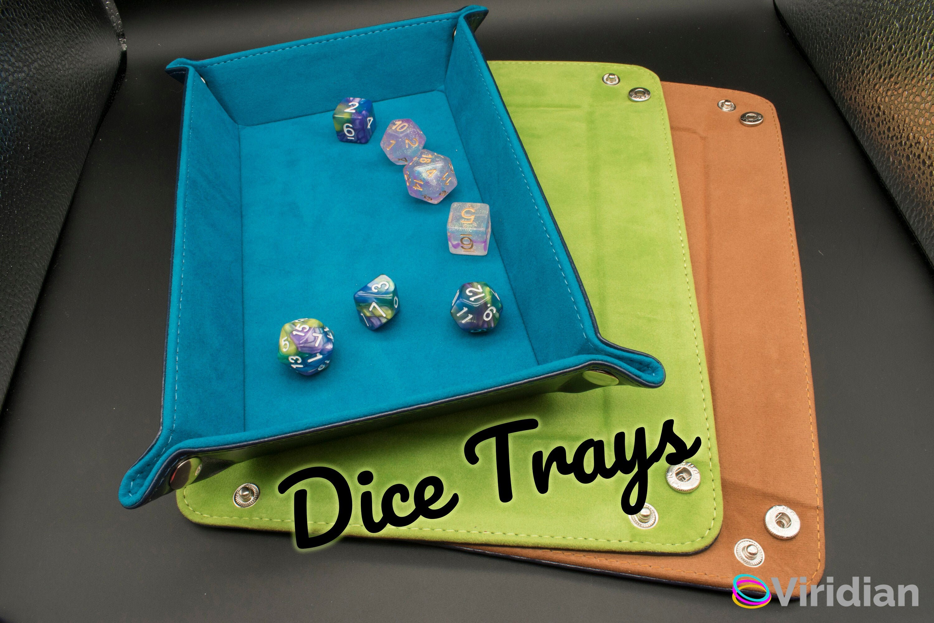 Rectangular Dice Tray | Foldable Velvet & TPU Leather Rolling Mat |  …