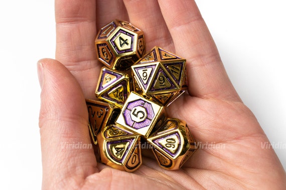 Dice 4 Friends JDR Cube Set 7 Poly DND jeu de rôle goldeneyes Gold incrustées Dice 4 Friends JDR Cube Set 7 Poly DND jeu de rôle goldeneyes Gold incrustées