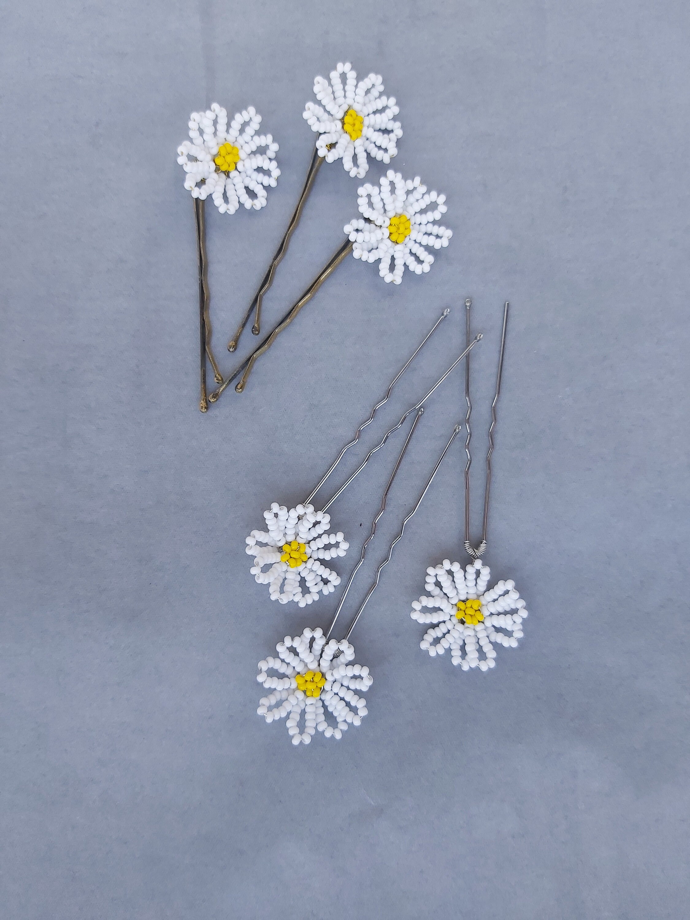 Daisies hair pins Daisy wedding hair accessories Bridal hair Etsy