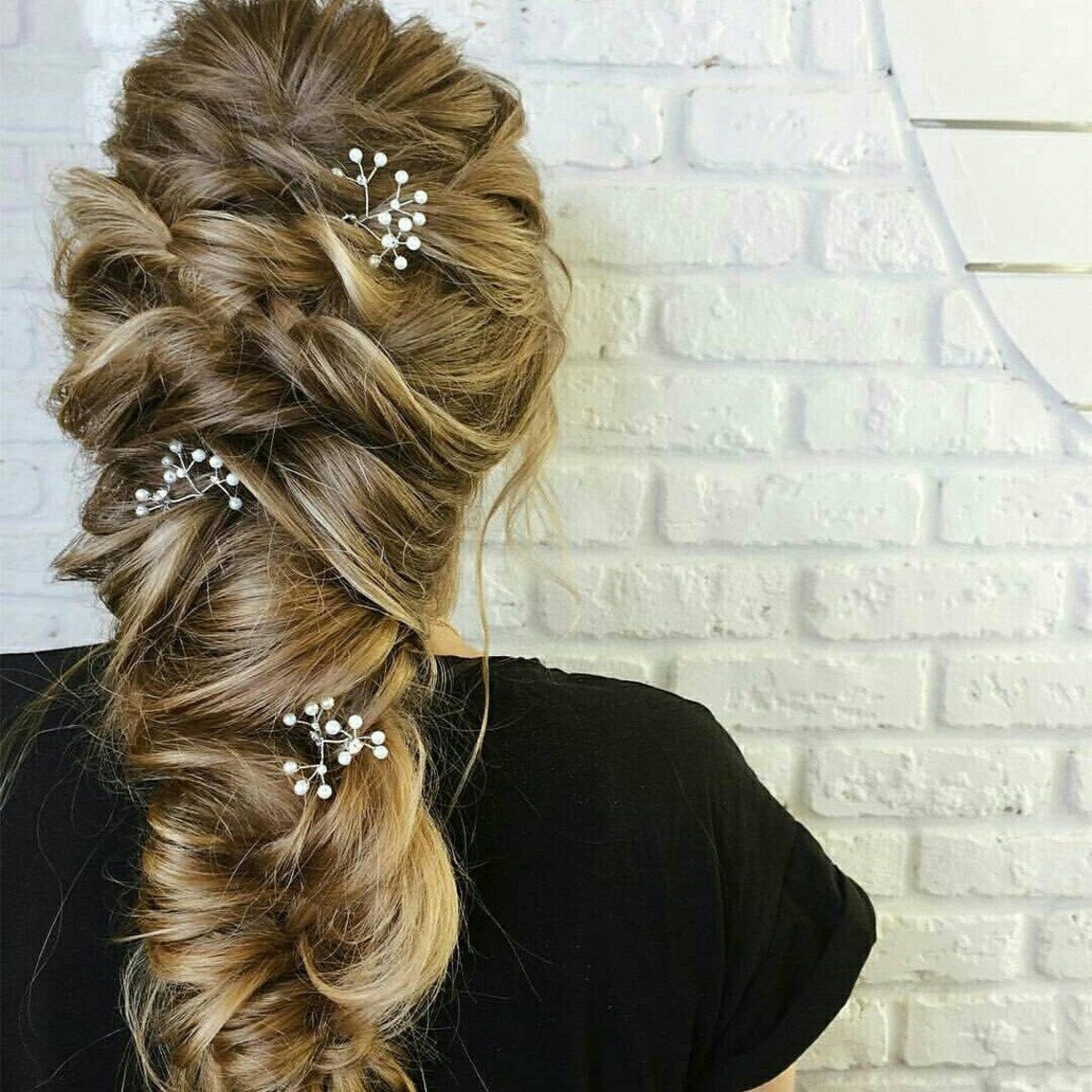 Gypsophila hair pin Baby breath hair accessories Wedding baby Etsy