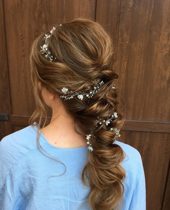 Bride Hair Accessories Natural Wedding Accessories Flower Hair Etsy