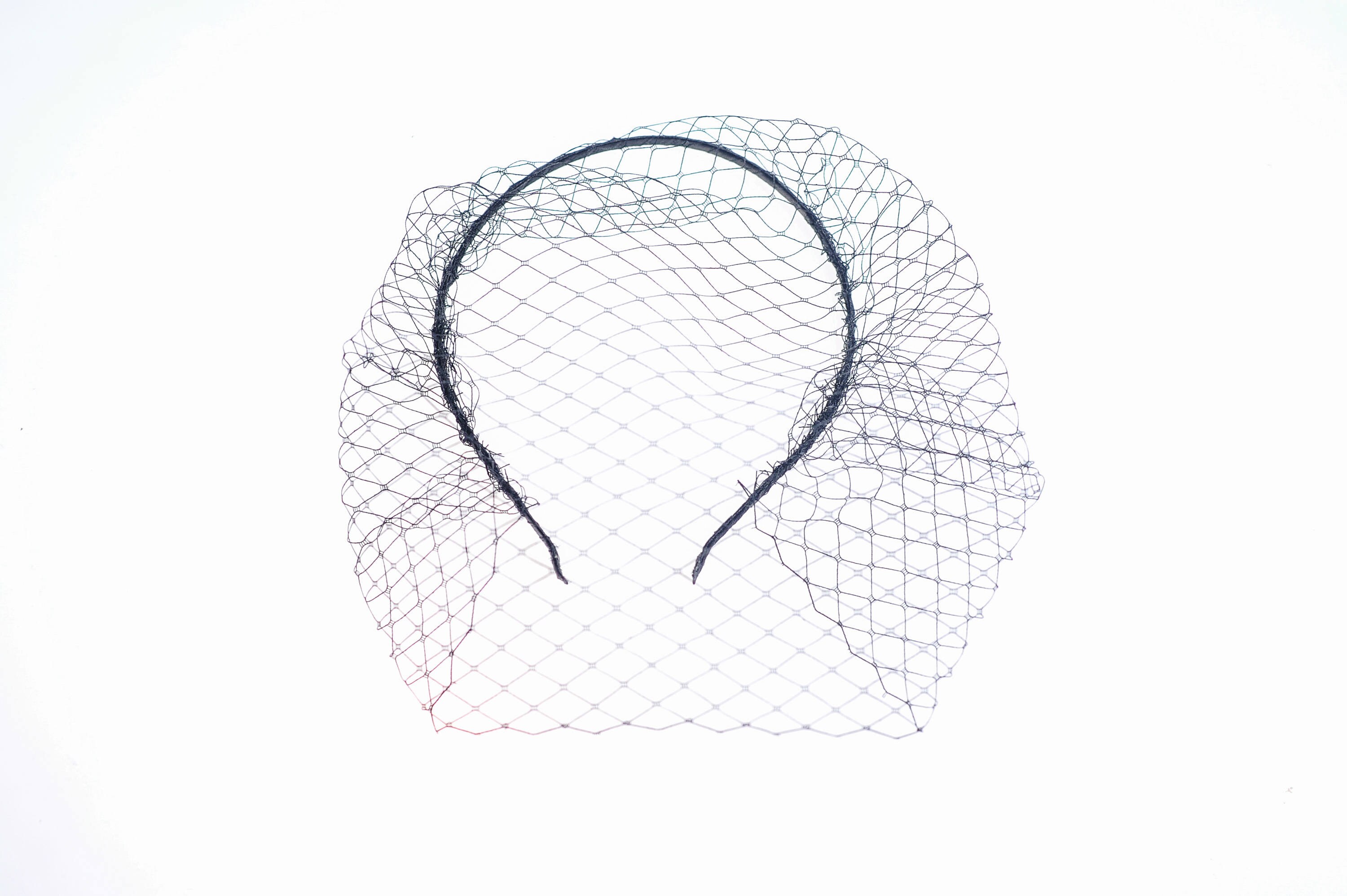 Black veil headband black lace veil Black birdcage veil Prom Etsy