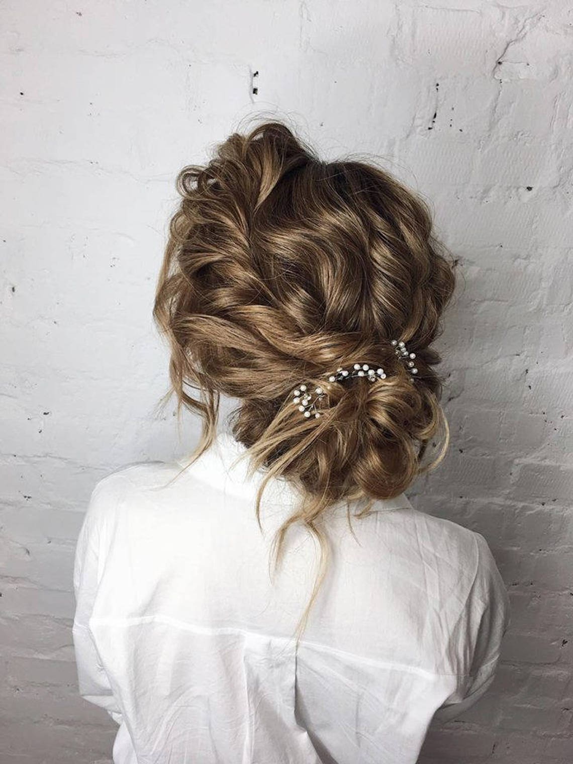 Gypsophila hair pin Baby breath hair accessories Wedding baby Etsy