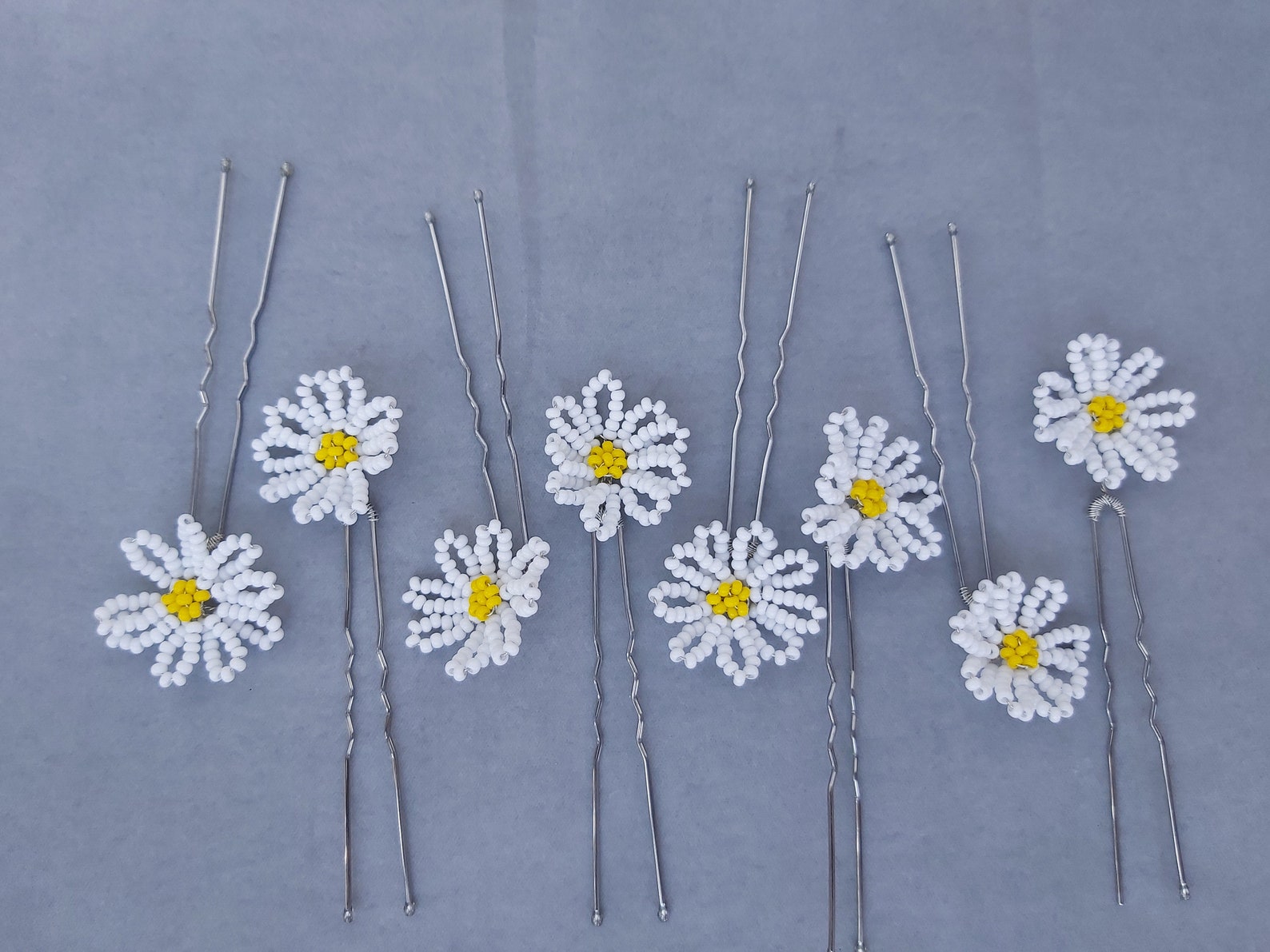 Daisies hair pins Daisy wedding hair accessories Bridal hair Etsy