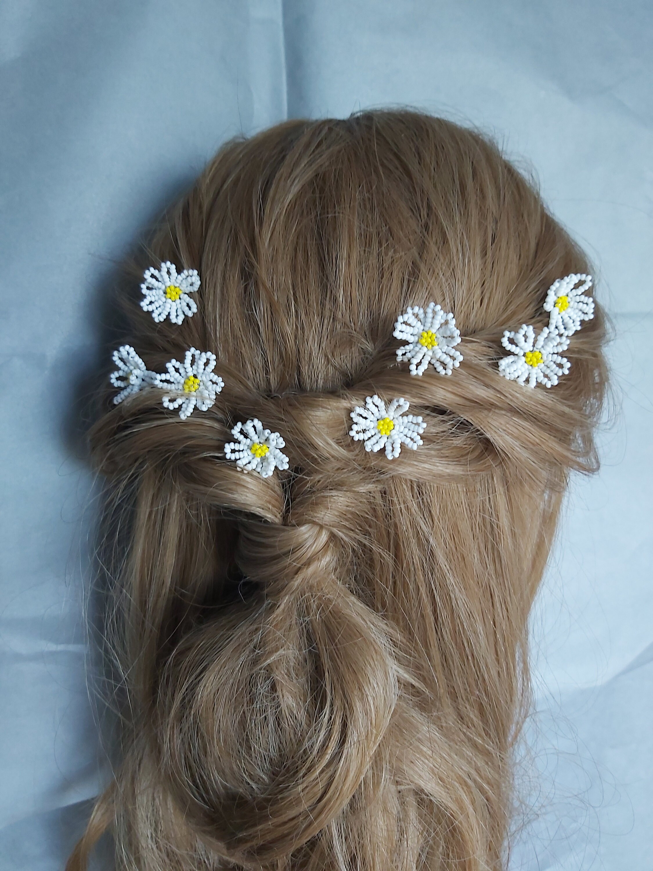 Daisies hair pins Daisy wedding hair accessories Bridal hair Etsy