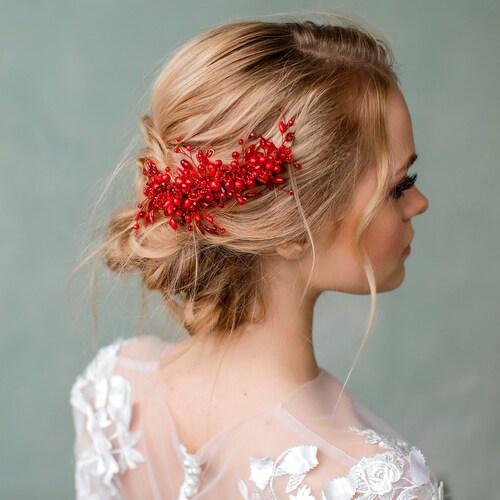 Red Hair Comb Fall Wedding Hairpiece Bridal Hair Accessories - Etsy Ireland Red Hair Comb Fall Wedding Hairpiece Bridal Hair Accessories - Etsy Ireland