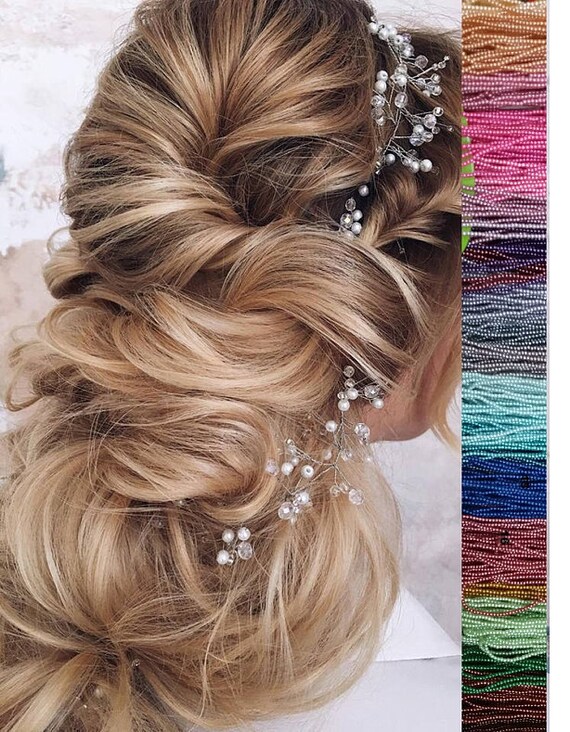 Hair vine Bridal headpiece Wedding set hair piece Prom hair Etsy