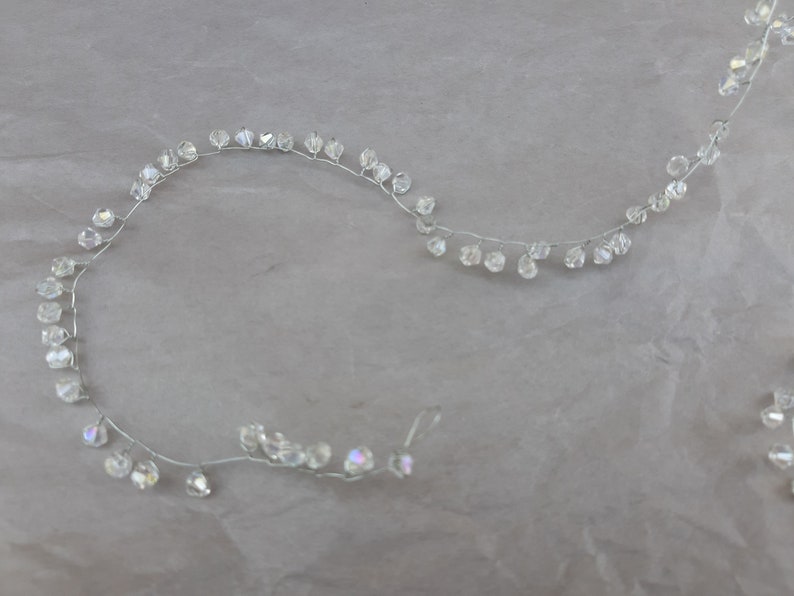 Bridal hair vine Classic blue Wedding hair piece Thin hair jewelry Prom hair Modern bride Wife gift Elegant bridesmaid