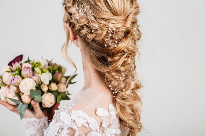 Simple Hair Vine Thin Babys Breath Hair Jewelry Bridal Crown Etsy