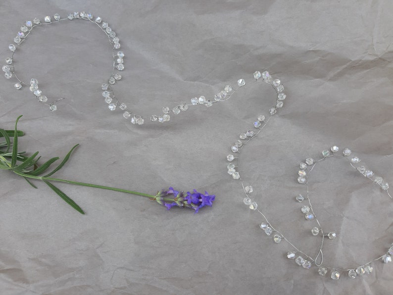Bridal hair vine Classic blue Wedding hair piece Thin hair jewelry Prom hair Modern bride Wife gift Elegant bridesmaid