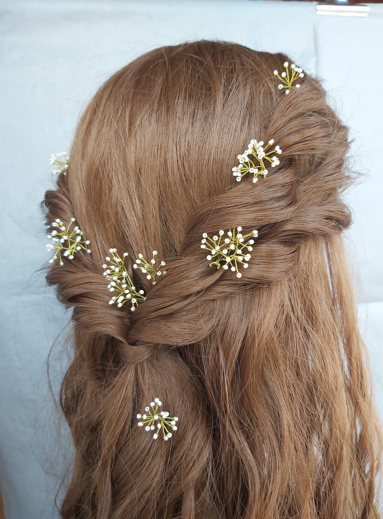 Baby Breath Hair Pin Bridesmaid Hair Accessories Wedding Hair Etsy