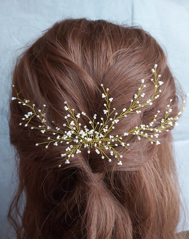 Babys Breath Hair Pins Bride Hair Piece Bridesmaid Hair Etsy