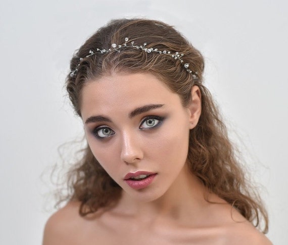 Bride Hair Vine Wedding Hair Piece Babys Breath Hair Piece Etsy