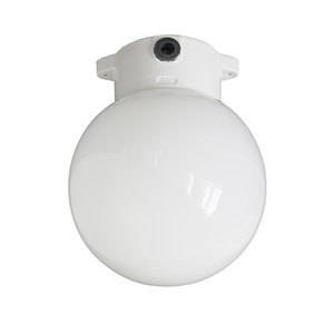 Vintage Mid-Century Bauhaus/Art Deco Ceiling Wall Opaline Globe Lamp Porcelain Germany