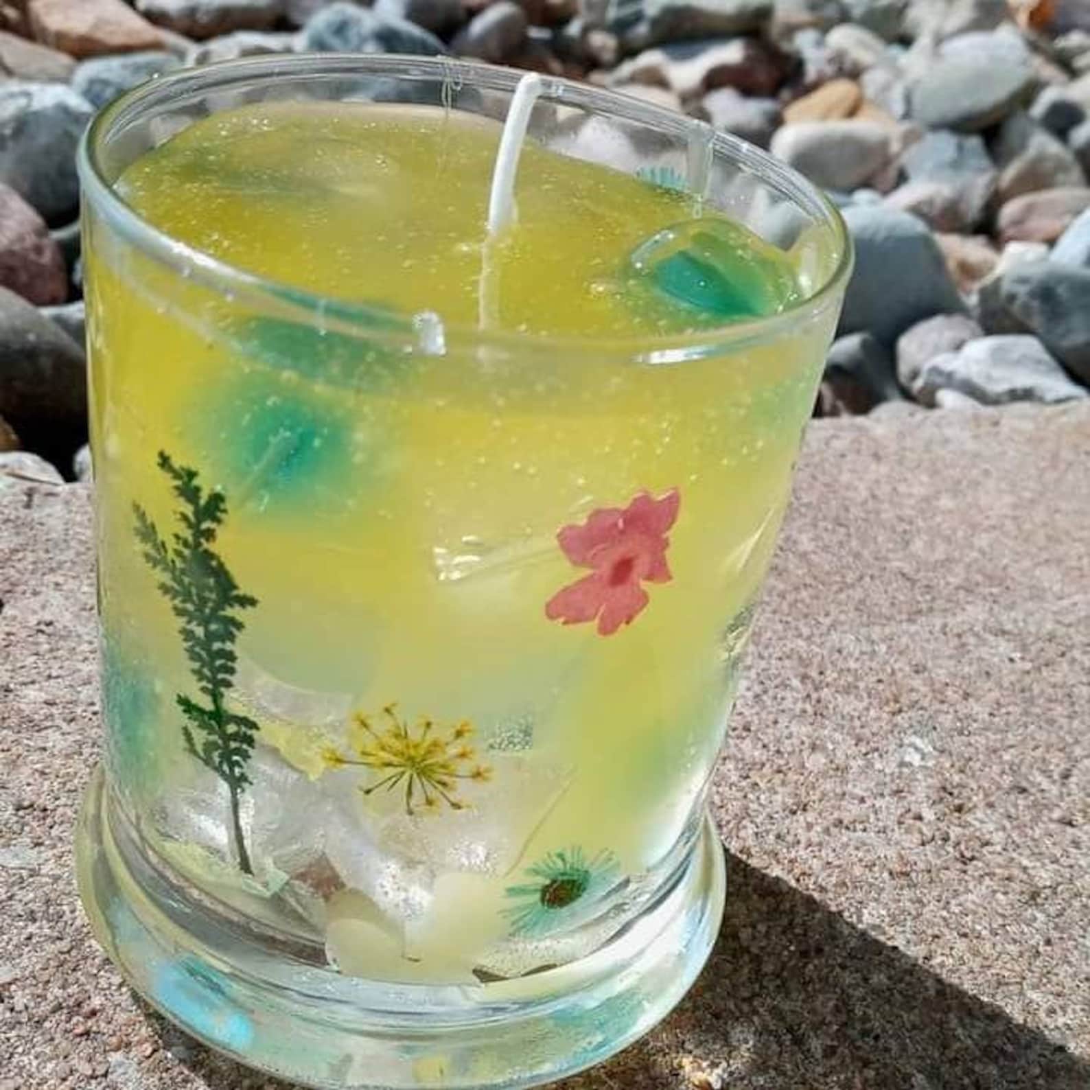 8oz Spring Themed Gel Wax Candle Etsy