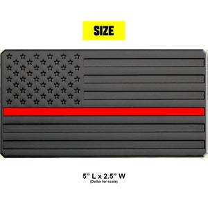 Thin Red Line Firefighter Gifts Flag Emblem Badge Decal Sticker for Jeep Subaru Toyota Ford Chevrolet Truck image 6