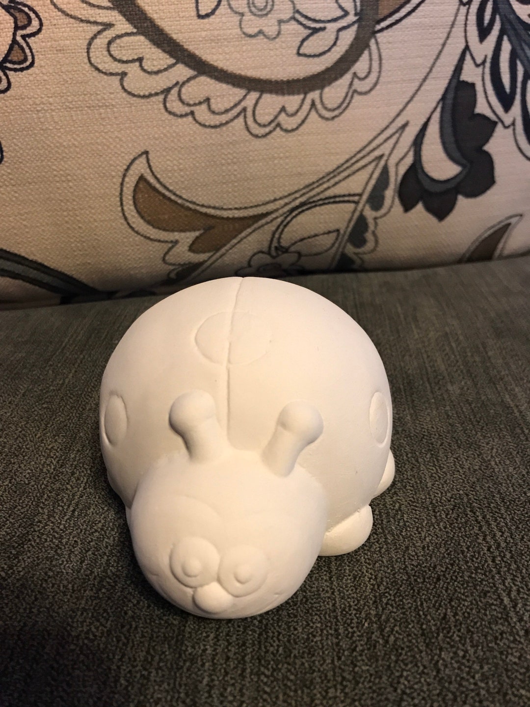 Unpainted Bisque Ceramic Frank the Ladybug, Ready to Paint W/ Acrylics