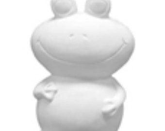 Bisque sin pintar Ceramic Ribs the Frog cerámica para pintar