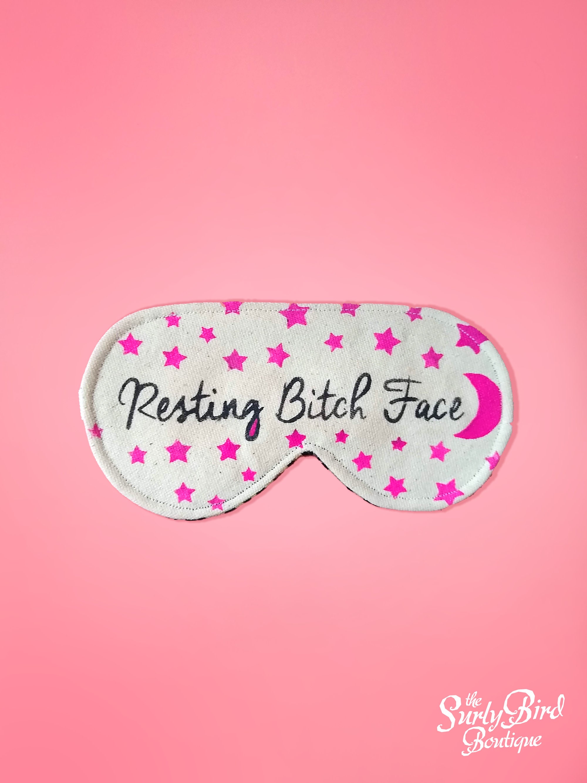RESTING BITCH FACE Novelty Sleep Mask Eye Mask Rbf Funny White Etsy
