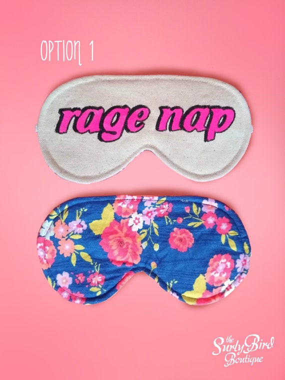 Rage Nap funny sleep mask novelty gift goofy looking eye mask Etsy