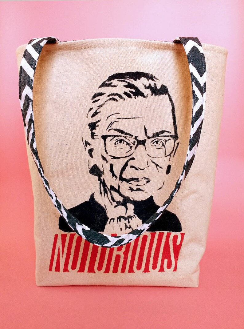 Notorious RBG red Tote Bag Ruth Bader Ginsburg lawyer gift Etsy