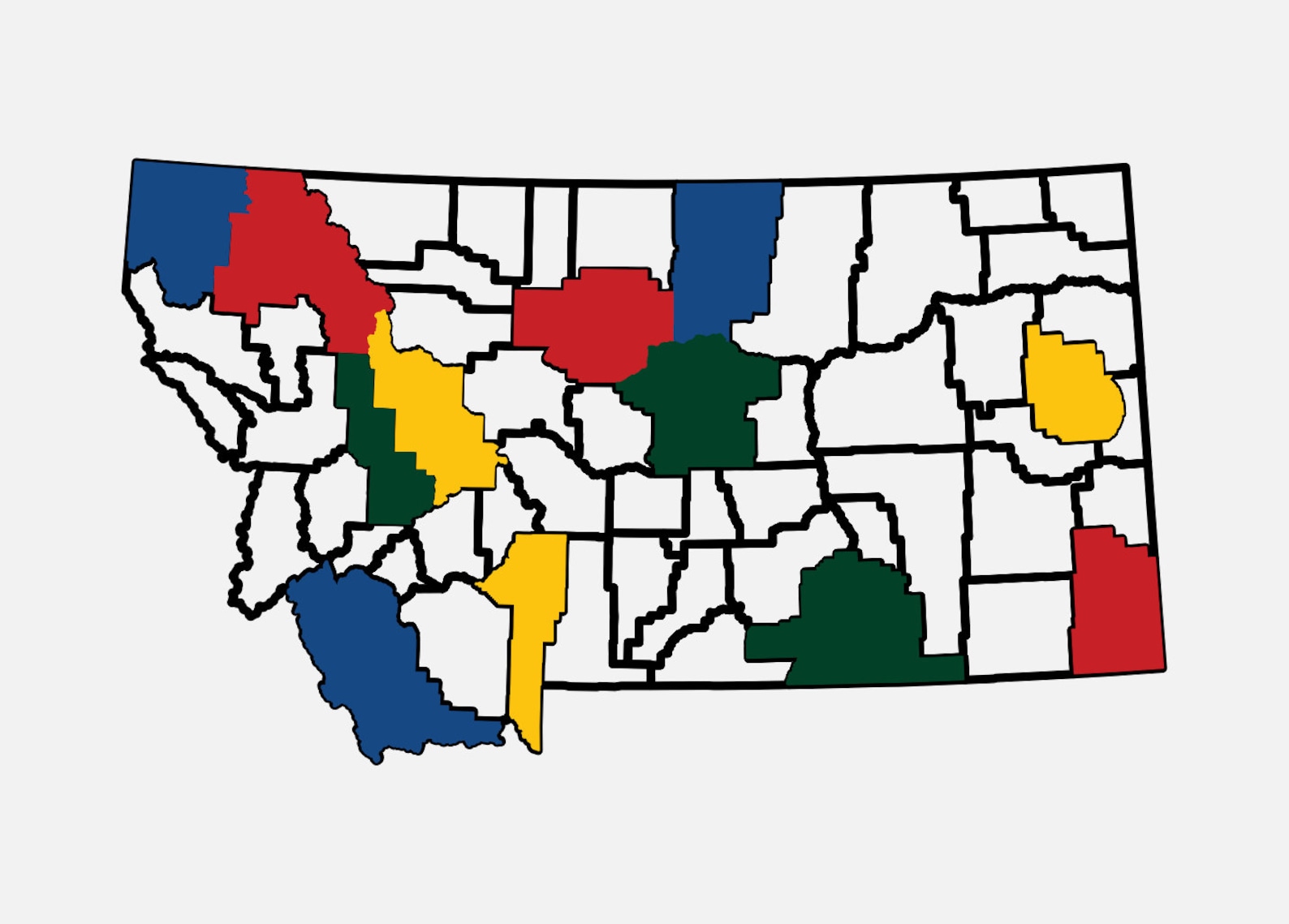 Montana County Map Adventure Tracker Montana County Map RV Etsy