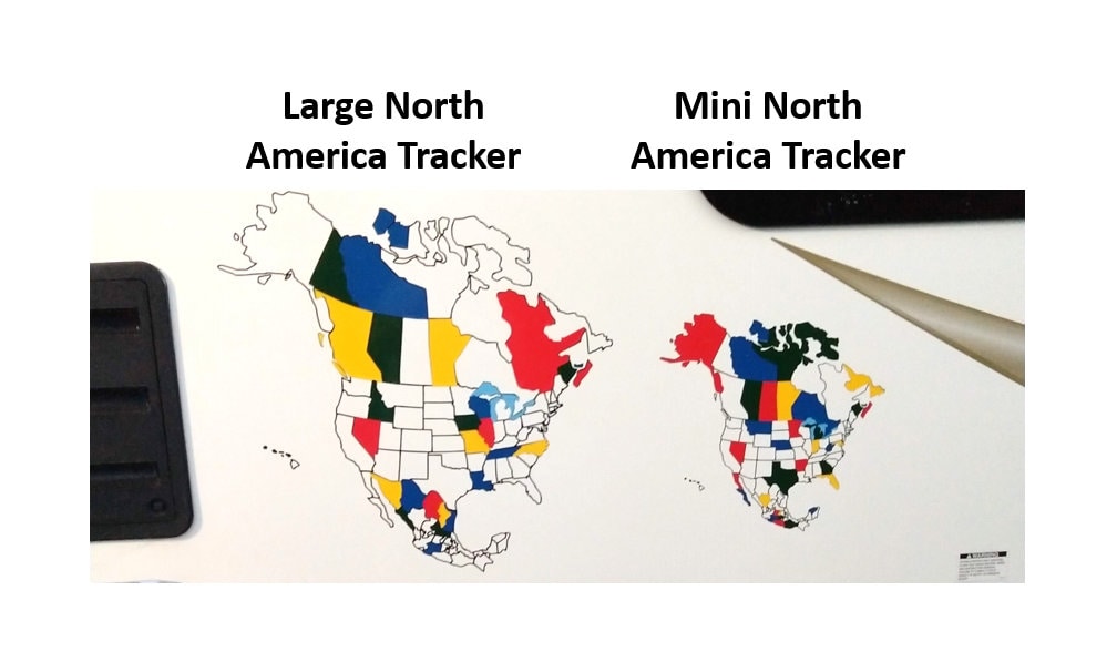North America Decal Adventure Tracker - US Decal, Canada Decal, Mexico Decal, Camper Decal, Adventure Tracker, North America Map, Camping