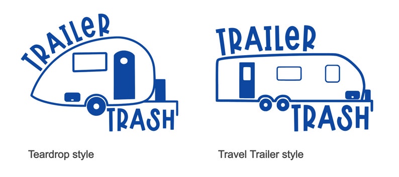 Trailer Trash Camper trash can decal RV decal, camper decal, funny camper decal, funny trailer decal, camping decal image 8