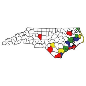 North Carolina County Map Adventure Tracker - North Carolina map, North Carolina County map, North Carolina camping, North Carolina decal