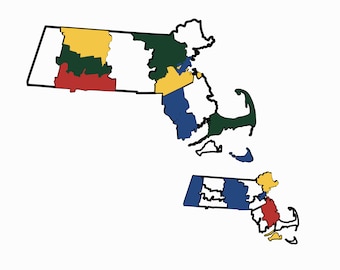 Massachusetts County Map Adventure Tracker- Massachusetts County Map, RV Decal Map, Massachusetts State Map, Massachusetts Map