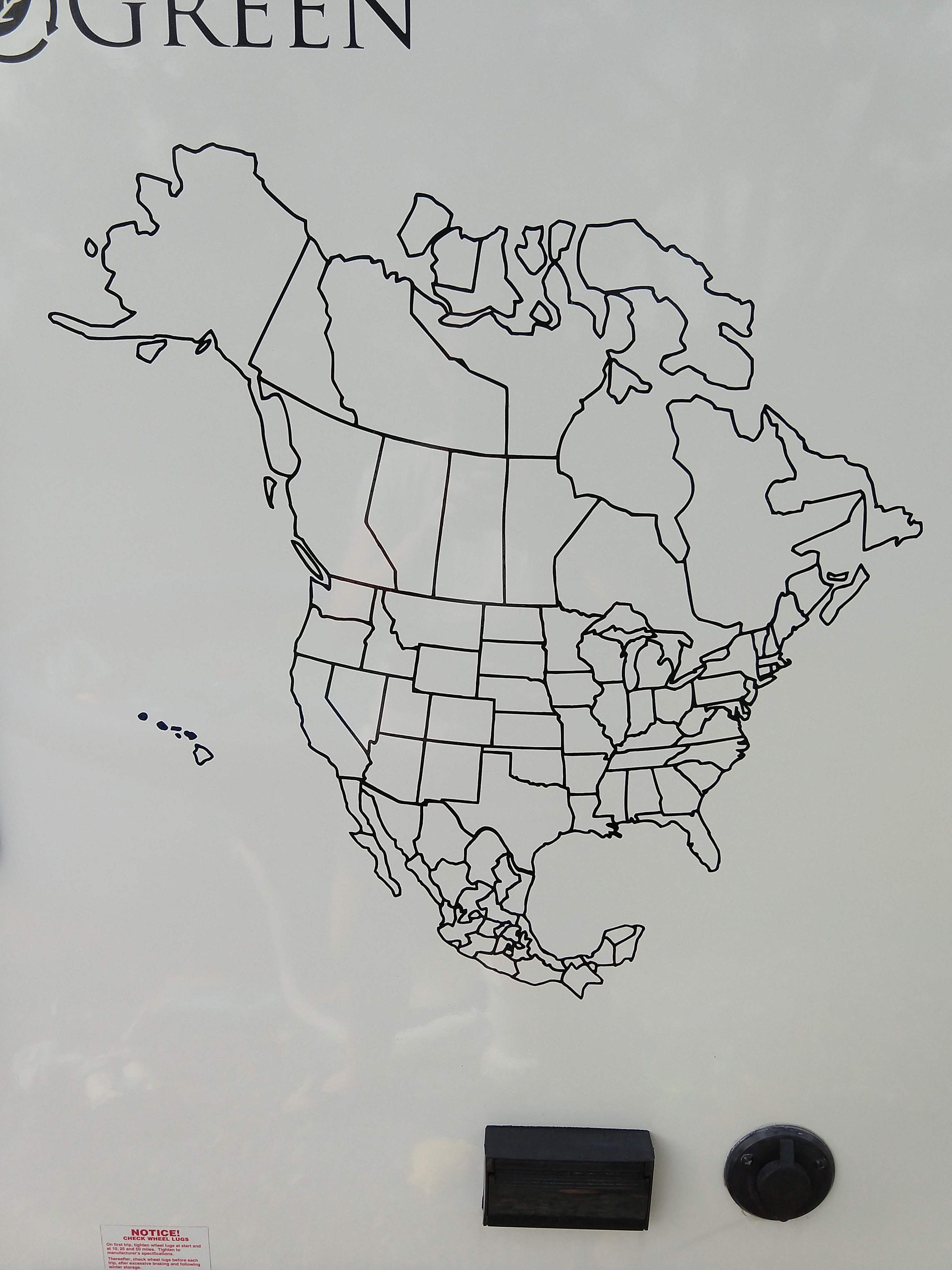North America Decal Adventure Tracker - US Decal, Canada Decal, Mexico Decal, Camper Decal, Adventure Tracker, North America Map, Camping