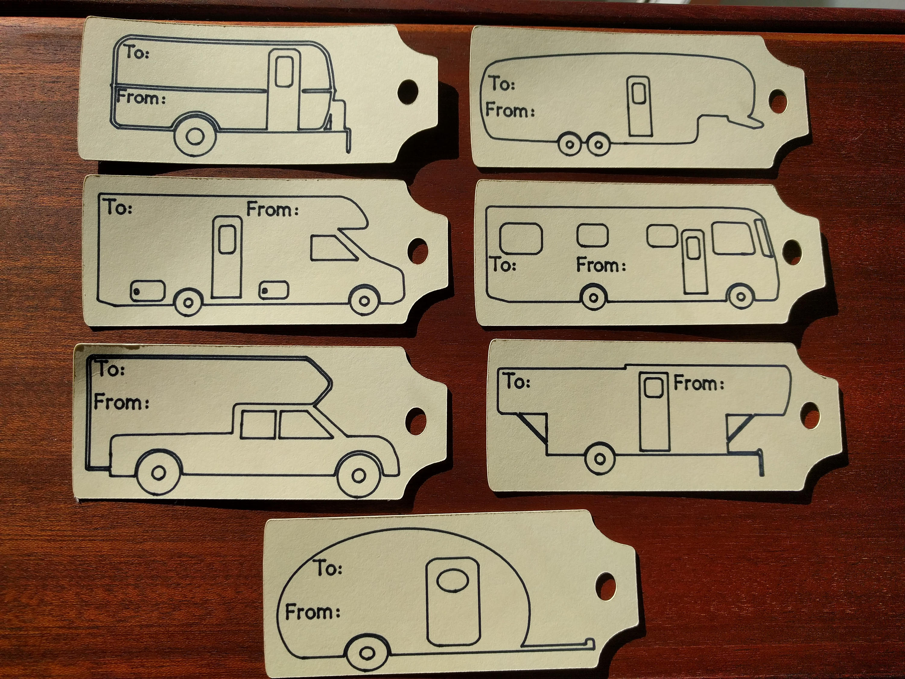 Twenty Camper Gift tags Rounded Camper 5th Wheel Class A Etsy